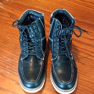 Madden Men's Black Leather Boots 8.5